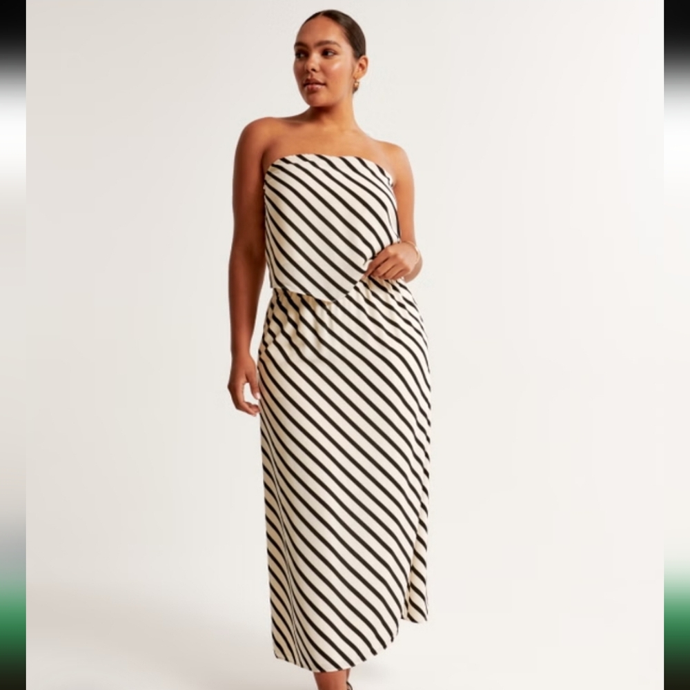 Abercrombie and Fitch Womens NWT Faux Silk Maxi Skirt Size XS TALL